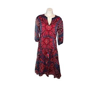 Taylor dress paisley chiffon boho hippie style dress
